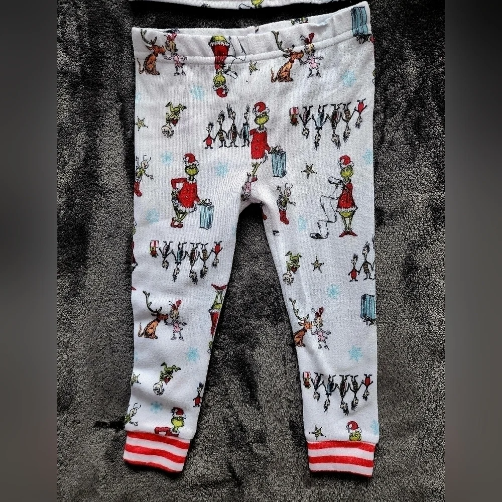 NWT Christmas Dr Seuss The Grinch toddler boy girl snug fit pajama set, 12m - 5t